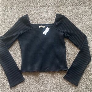 NWT Madewell Ribbed Long Sleeve Top